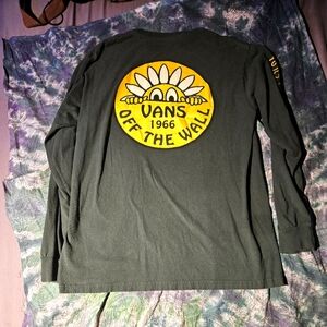 Vans off the wall 1966 sunflower long t front peace logo